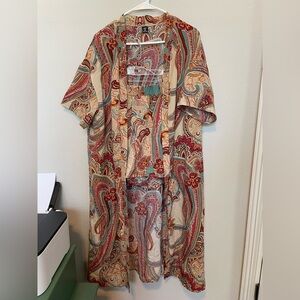 SHEIN Curve Paisley Kimono and short set.